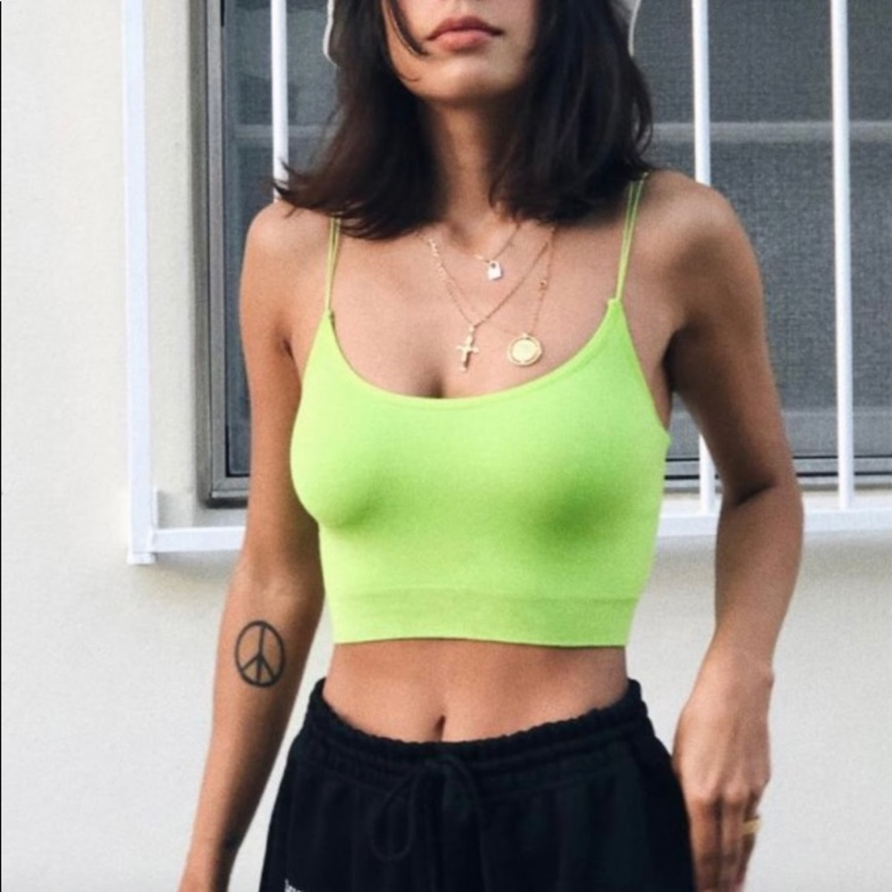 Lime green top